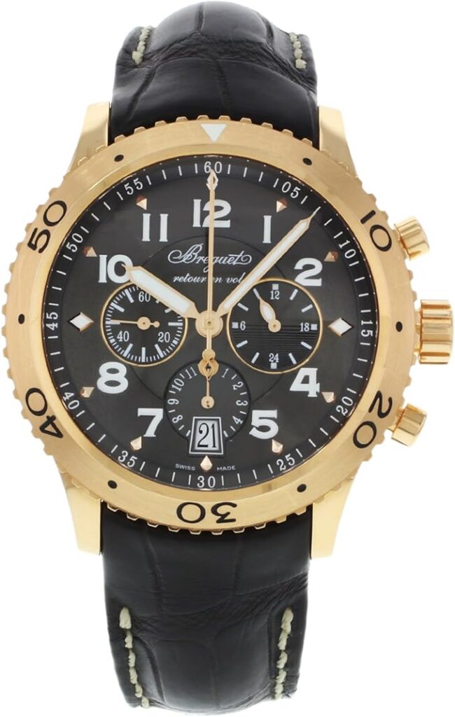 Transatlantique Type XXI Flyback Chronograph Mens Rose Gold Watch