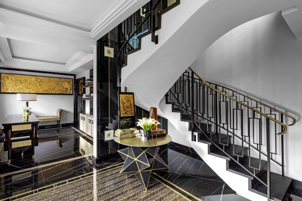living area. the Iconic Presidential Suite at Prince de Galles