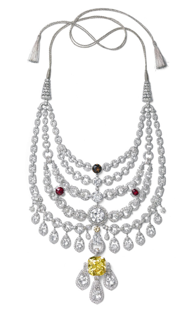 Necklace, Cartier Paris, special order, 1928. Restored in 1999-2002. Made as a special order for Sir Bhupindra