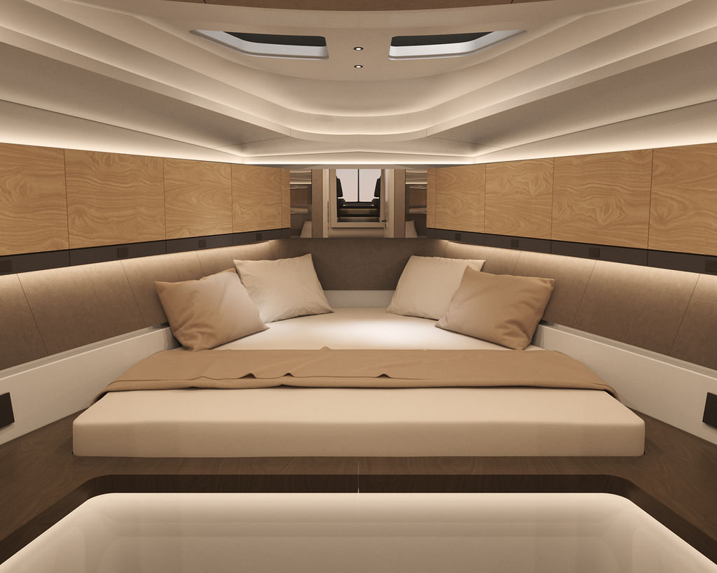 Wajer 55 luxury yacht, master bedroom