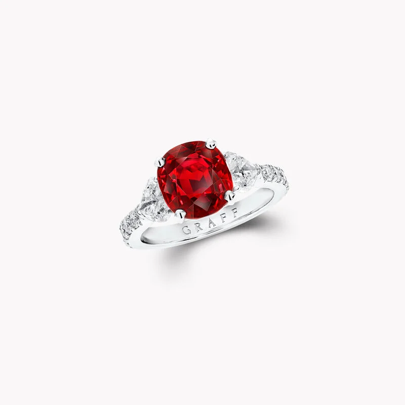 Graff Unique Solitaires-Promise Cushion Cut Ruby