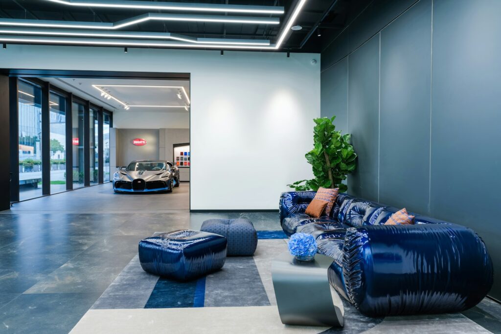 Lounge area – custom Bugatti furniture