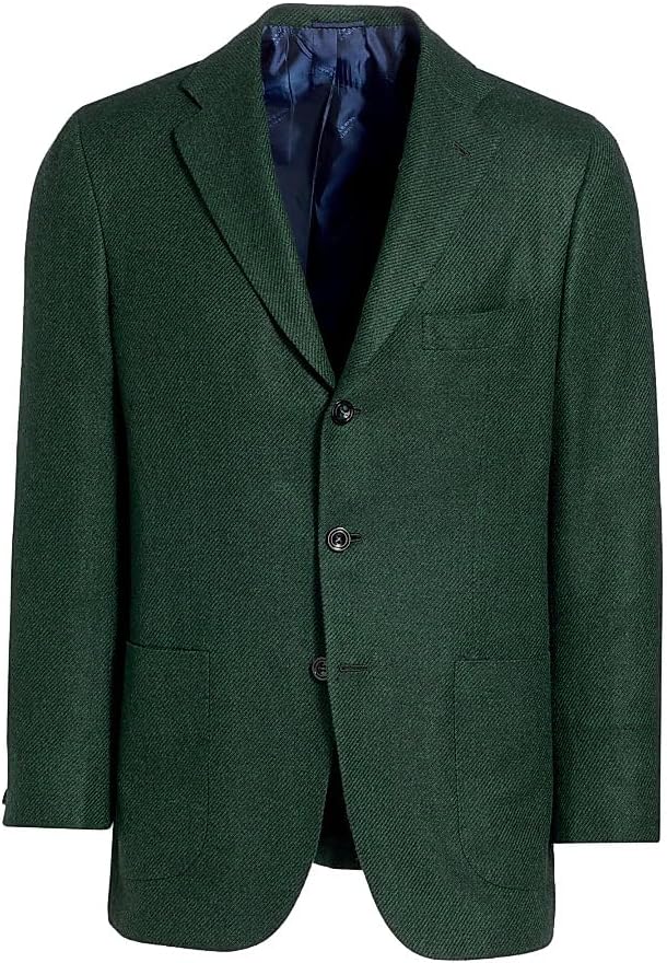 Kiton Cashmere Single-Breasted Sports Jacket – Green