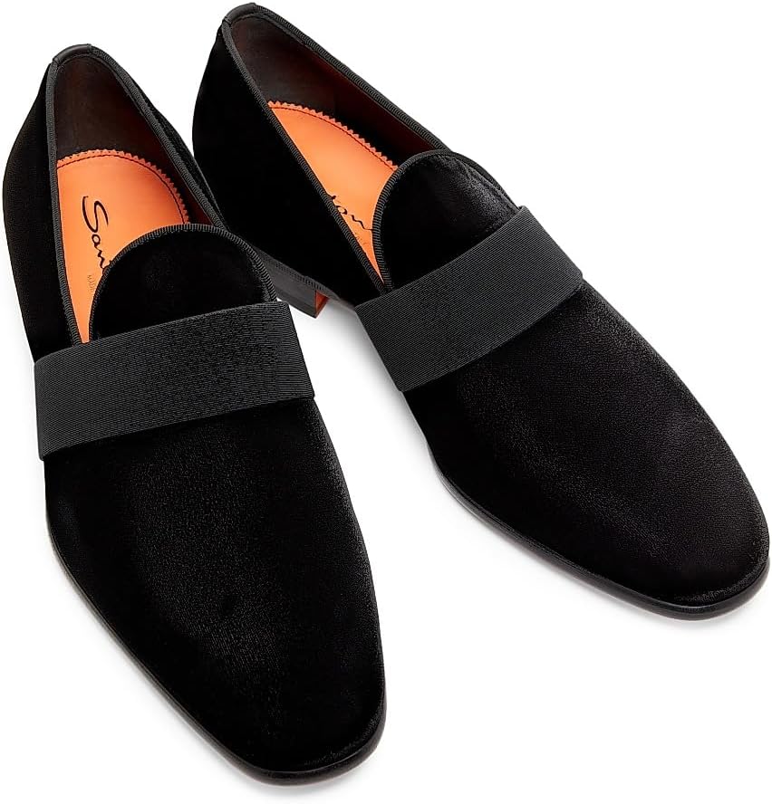 Santoni Isomer Velvet Loafers