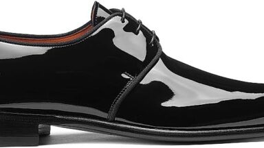 Santoni Footware Patent Leather Dress Shoes