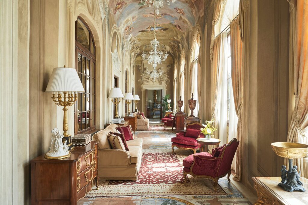Historic interior at Four Seasons Hotel Firenze.